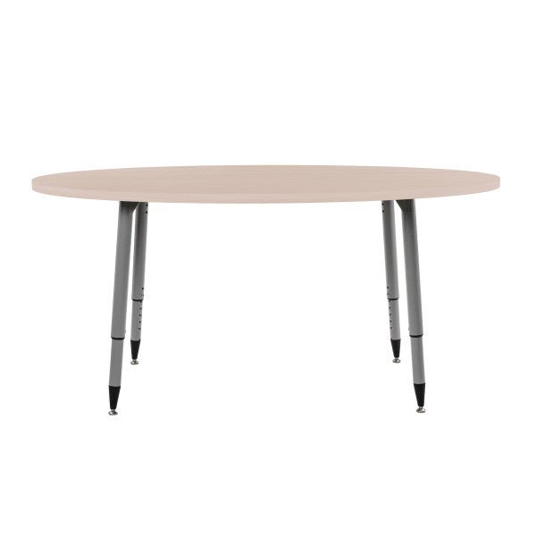 FDP Adapte 30" x 60" Oval Woodgrain Activity Table with Adjustable Tapered Legs 22" - 34" (FDP - 15658 - XXX) - SchoolOutlet