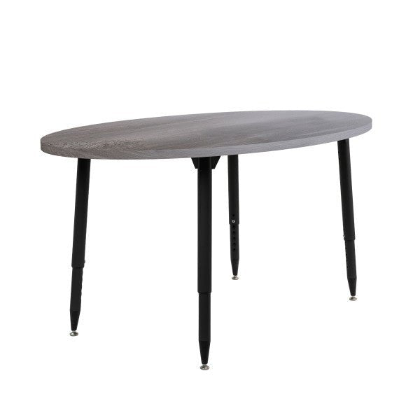 FDP Adapte 30" x 60" Oval Woodgrain Activity Table with Adjustable Tapered Legs 22" - 34" (FDP - 15658 - XXX) - SchoolOutlet