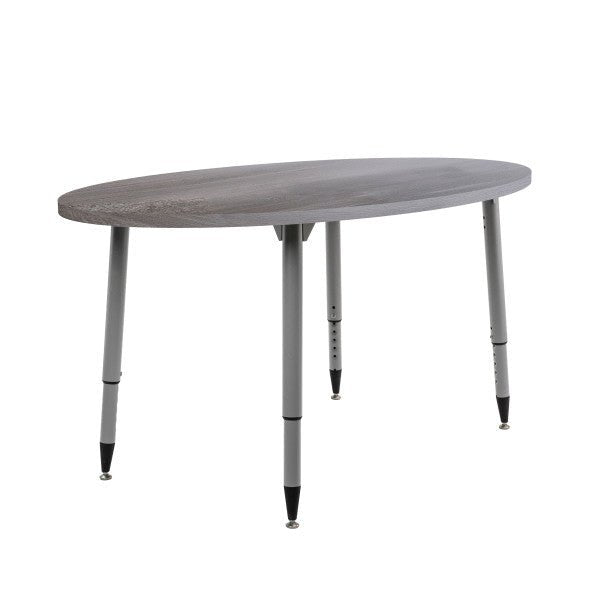 FDP Adapte 30" x 60" Oval Woodgrain Activity Table with Adjustable Tapered Legs 22" - 34" (FDP - 15658 - XXX) - SchoolOutlet