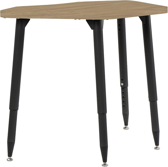 FDP Adapte 24" x 36" Petal Woodgrain Activity Table Desk with Adjustable Tapered Legs 22" - 34" (FDP - 15659 - XXX) - SchoolOutlet