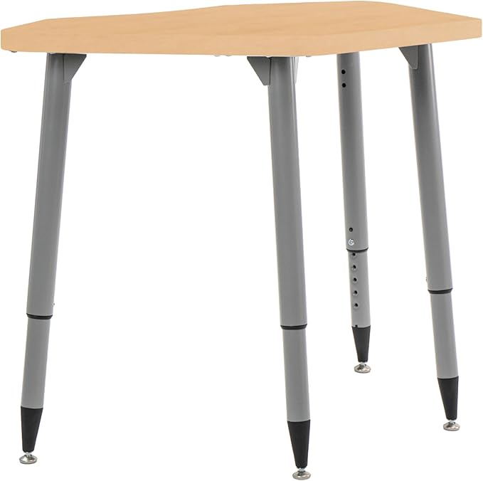 FDP Adapte 24" x 36" Petal Woodgrain Activity Table Desk with Adjustable Tapered Legs 22" - 34" (FDP - 15659 - XXX) - SchoolOutlet