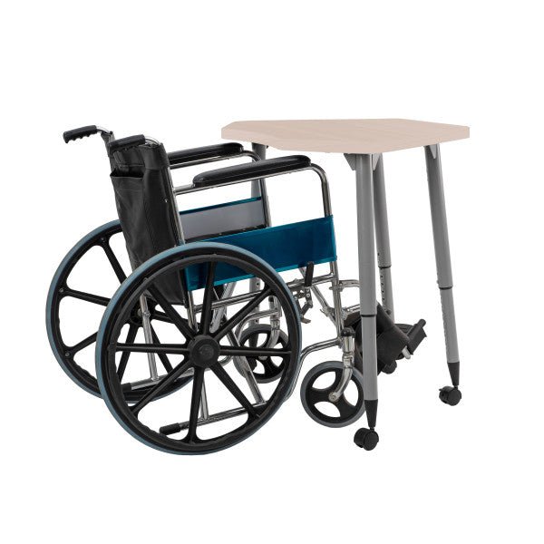 FDP Adapte 24" x 36" Petal Woodgrain Activity Table with Adjustable Tapered Legs 22" - 34" (FDP - 15659 - XXX) - SchoolOutlet