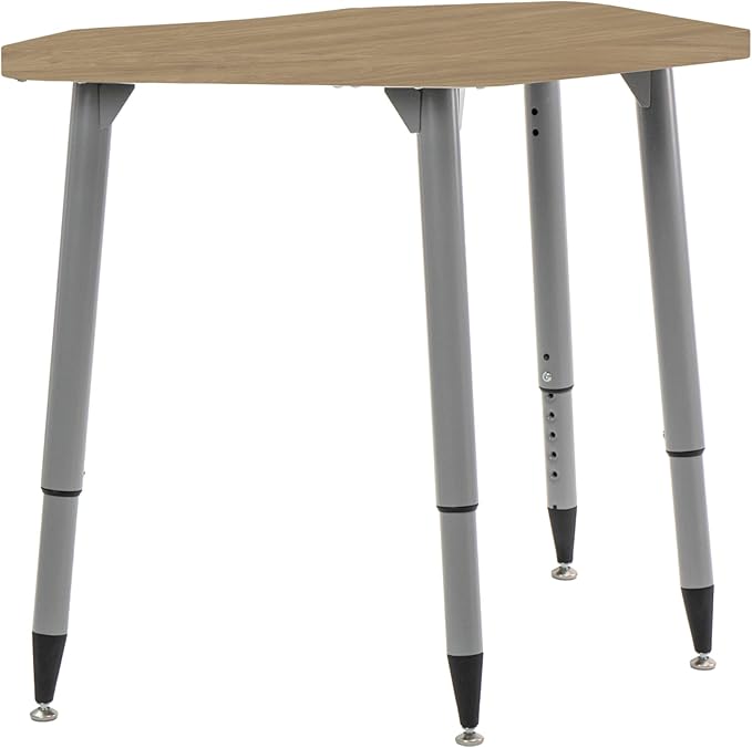 FDP Adapte 24" x 36" Petal Woodgrain Activity Table Desk with Adjustable Tapered Legs 22" - 34" (FDP - 15659 - XXX) - SchoolOutlet