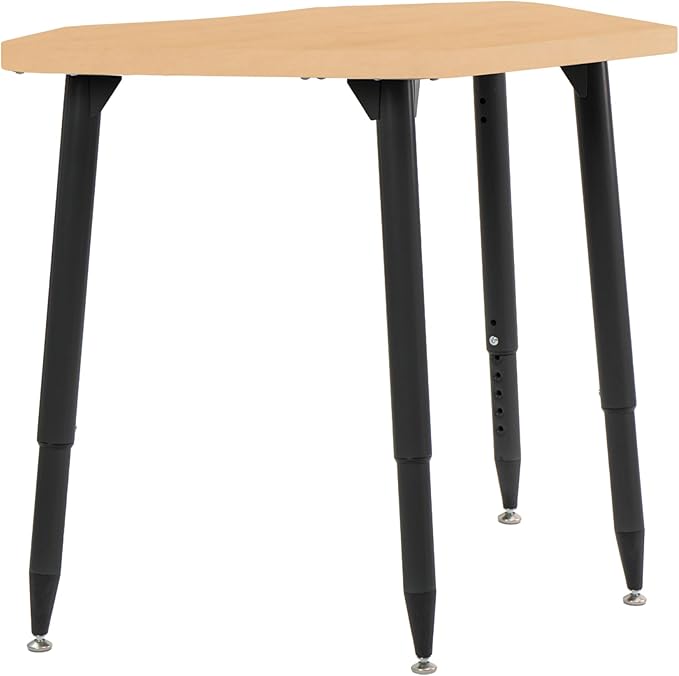 FDP Adapte 24" x 36" Petal Woodgrain Activity Table Desk with Adjustable Tapered Legs 22" - 34" (FDP - 15659 - XXX) - SchoolOutlet