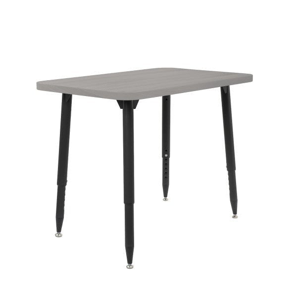 FDP Adapte 24" x 36" Petal Woodgrain Activity Table with Adjustable Tapered Legs 22" - 34" (FDP - 15659 - XXX) - SchoolOutlet