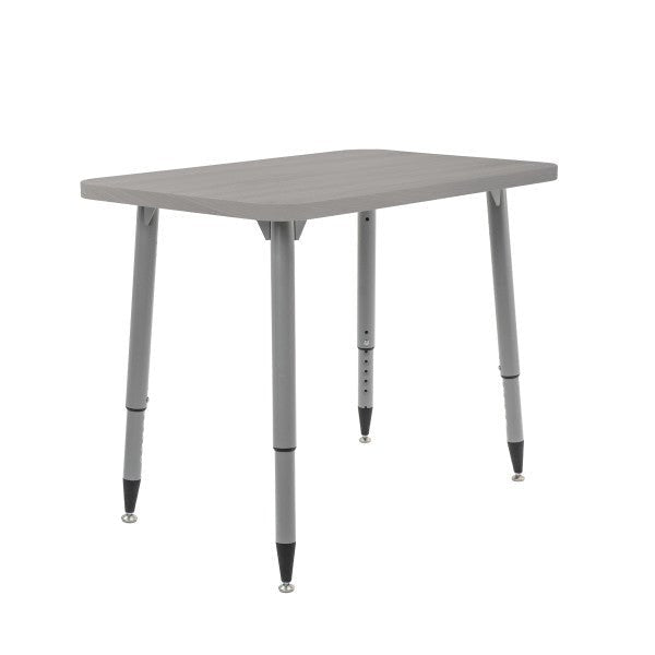 FDP Adapte 24" x 36" Petal Woodgrain Activity Table with Adjustable Tapered Legs 22" - 34" (FDP - 15659 - XXX) - SchoolOutlet