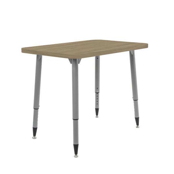 FDP Adapte 24" x 36" Petal Woodgrain Activity Table with Adjustable Tapered Legs 22" - 34" (FDP - 15659 - XXX) - SchoolOutlet