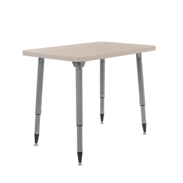 FDP Adapte 24" x 36" Rectangle Woodgrain Activity Table with Adjustable Tapered Legs 22" - 34" (FDP - 15661 - XXX) - SchoolOutlet