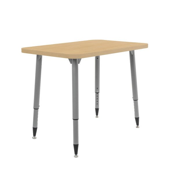 FDP Adapte 24" x 36" Rectangle Woodgrain Activity Table with Adjustable Tapered Legs 22" - 34" (FDP - 15661 - XXX) - SchoolOutlet