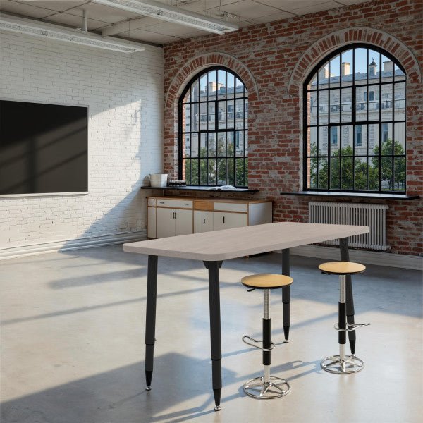 FDP Adapte 24" x 48" Rectangle Woodgrain Activity Table with Adjustable Tapered Legs 22" - 34" (FDP - 15661 - XXX) - SchoolOutlet