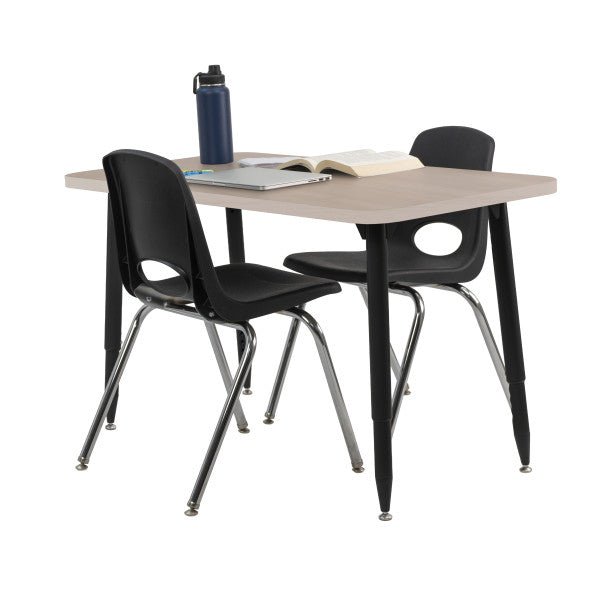 FDP Adapte 24" x 48" Rectangle Woodgrain Activity Table with Adjustable Tapered Legs 22" - 34" (FDP - 15661 - XXX) - SchoolOutlet