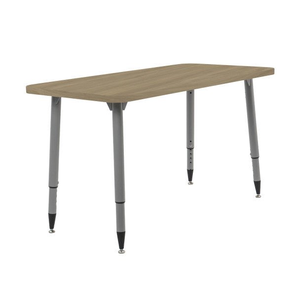 FDP Adapte 24" x 48" Rectangle Woodgrain Activity Table with Adjustable Tapered Legs 22" - 34" (FDP - 15661 - XXX) - SchoolOutlet