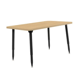 FDP Adapte 30" x 48" Rectangle Woodgrain Activity Table with Adjustable Tapered Legs 22"-34" (FDP-15662-XXX)