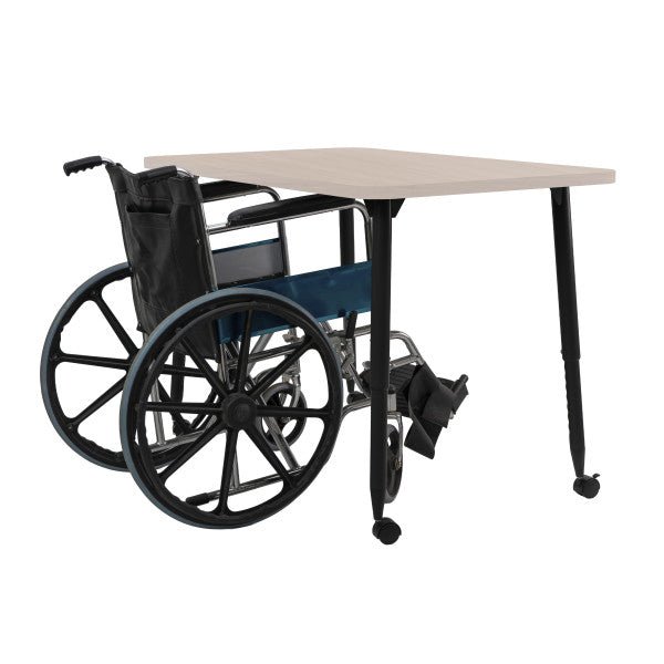 FDP Adapte 30" x 48" Rectangle Woodgrain Activity Table with Adjustable Tapered Legs 22" - 34" (FDP - 15662 - XXX) - SchoolOutlet