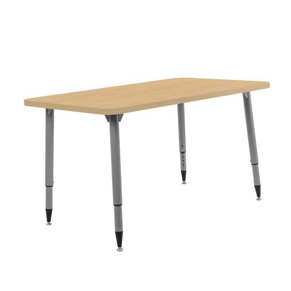 FDP Adapte 30" x 48" Rectangle Woodgrain Activity Table with Adjustable Tapered Legs 22" - 34" (FDP - 15662 - XXX) - SchoolOutlet
