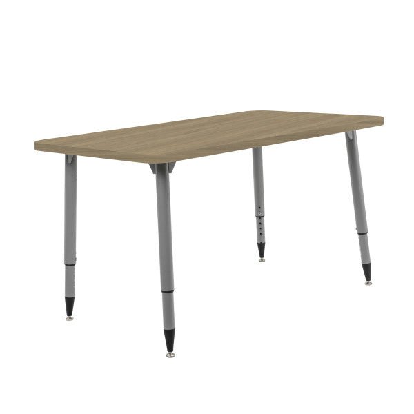 FDP Adapte 30" x 48" Rectangle Woodgrain Activity Table with Adjustable Tapered Legs 22" - 34" (FDP - 15662 - XXX) - SchoolOutlet