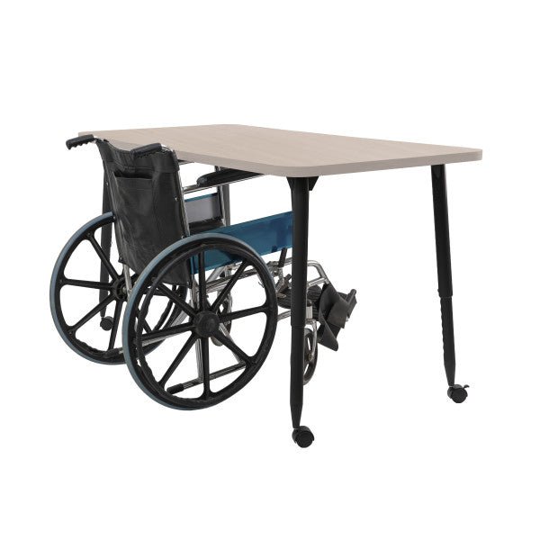 FDP Adapte 30" x 60" Rectangle Woodgrain Activity Table with Adjustable Tapered Legs 22" - 34" (FDP - 15663 - XXX) - SchoolOutlet