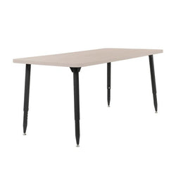 FDP Adapte 30" x 60" Rectangle Woodgrain Activity Table with Adjustable Tapered Legs 22"-34" (FDP-15663-XXX)