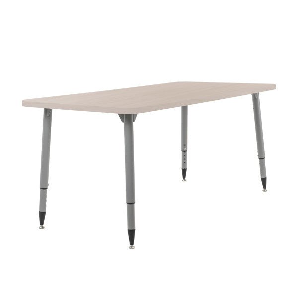 FDP Adapte 30" x 60" Rectangle Woodgrain Activity Table with Adjustable Tapered Legs 22" - 34" (FDP - 15663 - XXX) - SchoolOutlet