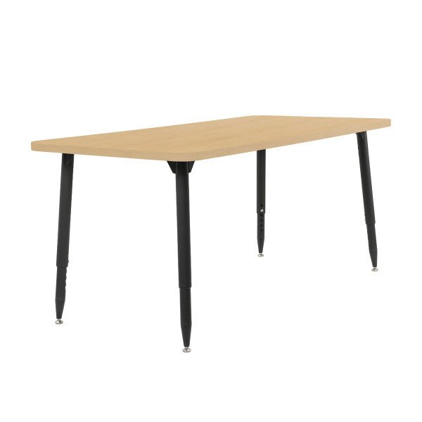 FDP Adapte 30" x 60" Rectangle Woodgrain Activity Table with Adjustable Tapered Legs 22" - 34" (FDP - 15663 - XXX) - SchoolOutlet