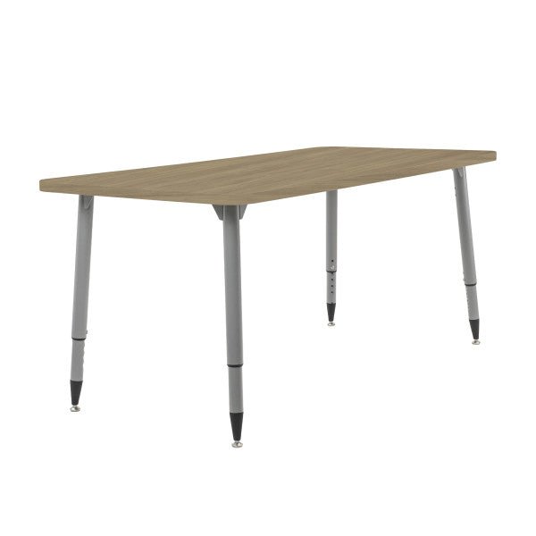 FDP Adapte 30" x 60" Rectangle Woodgrain Activity Table with Adjustable Tapered Legs 22" - 34" (FDP - 15663 - XXX) - SchoolOutlet