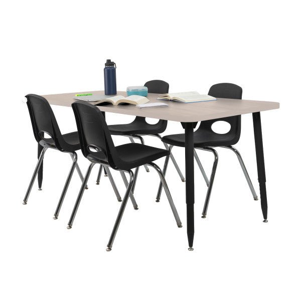 FDP Adapte 31" x 50" Rectangle Woodgrain Activity Table with Adjustable Tapered Legs 22" - 34" (FDP - 15664 - XXX) - SchoolOutlet