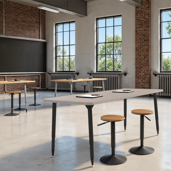 FDP Adapte 31" x 50" Rectangle Woodgrain Activity Table with Adjustable Tapered Legs 22" - 34" (FDP - 15664 - XXX) - SchoolOutlet