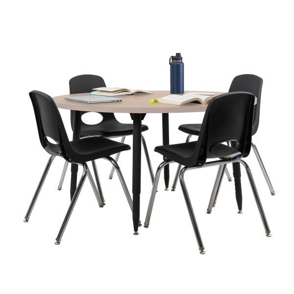 FDP Adapte 48" Round Woodgrain Activity Table with Adjustable Tapered Legs 22" - 34" (FDP - 15665 - XXX) - SchoolOutlet