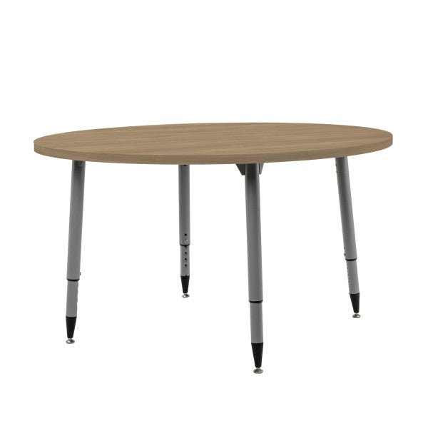 FDP Adapte 48" Round Woodgrain Activity Table with Adjustable Tapered Legs 22" - 34" (FDP - 15665 - XXX) - SchoolOutlet