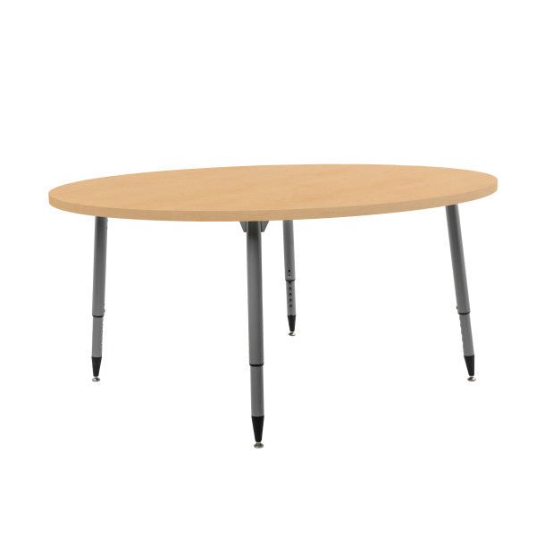 FDP Adapte 60" Round Woodgrain Activity Table with Adjustable Tapered Legs 22" - 34" (FDP - 15666 - XXX) - SchoolOutlet