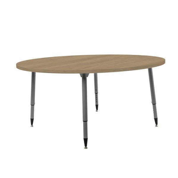 FDP Adapte 60" Round Woodgrain Activity Table with Adjustable Tapered Legs 22" - 34" (FDP - 15666 - XXX) - SchoolOutlet