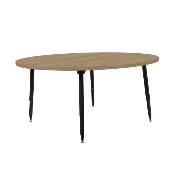 FDP Adapte 60" Round Woodgrain Activity Table with Adjustable Tapered Legs 22" - 34" (FDP - 15666 - XXX) - SchoolOutlet