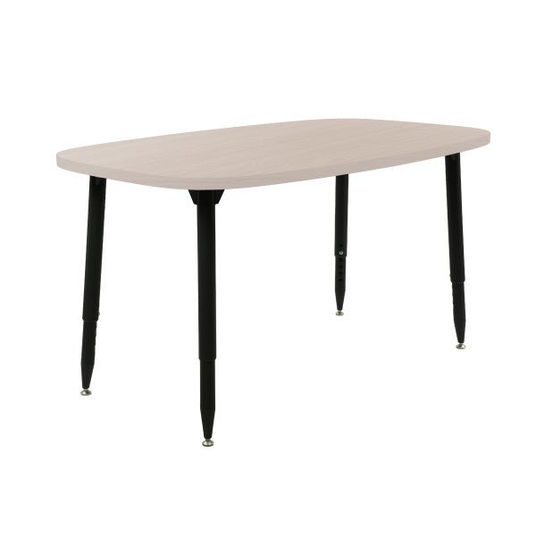 FDP Adapte 31" x 50" Rounded Rectangle Woodgrain Activity Table with Adjustable Tapered Legs 22" - 34" (FDP - 15667 - XXX) - SchoolOutlet