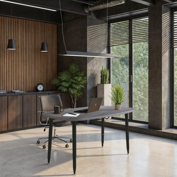 FDP Adapte 31" x 50" Rounded Rectangle Woodgrain Activity Table with Adjustable Tapered Legs 22" - 34" (FDP - 15667 - XXX) - SchoolOutlet