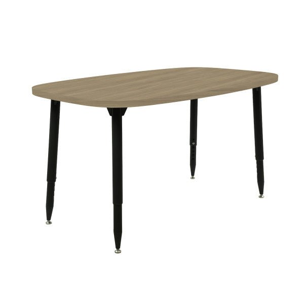 FDP Adapte 31" x 50" Rounded Rectangle Woodgrain Activity Table with Adjustable Tapered Legs 22" - 34" (FDP - 15667 - XXX) - SchoolOutlet