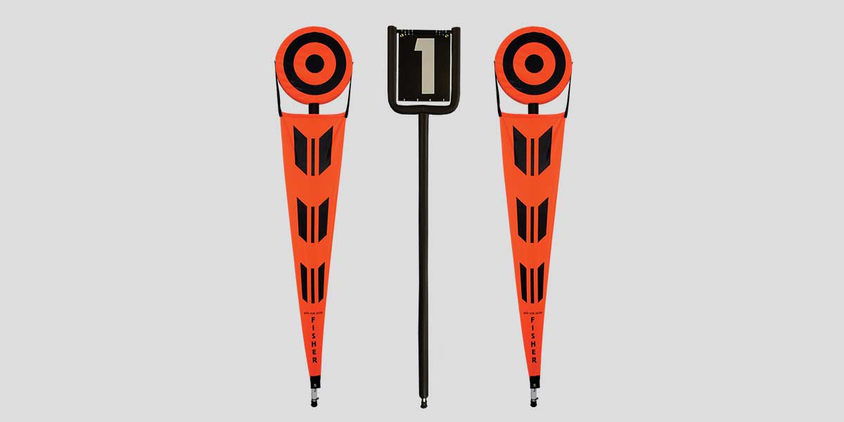 Fisher Athletic Football Down Marker Package with Economy Flip Indicator and Chain Set (FIS - 2011PK) - SchoolOutlet