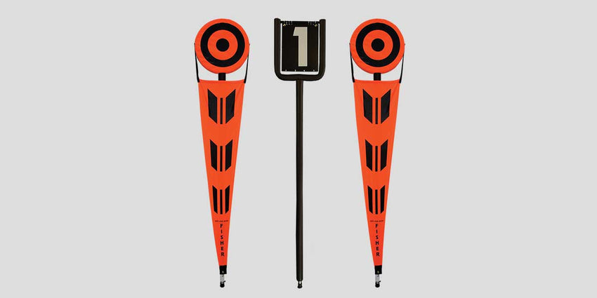 Fisher Athletic Football Down Marker Package with Economy Flip Indicator and Chain Set (FIS - 2011PK) - SchoolOutlet