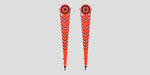 Fisher Athletic Pro Football Chain Set 8' Padded Galvanized Steel Poles Set of 2 - Orange (FIS - 3005OR) - SchoolOutlet