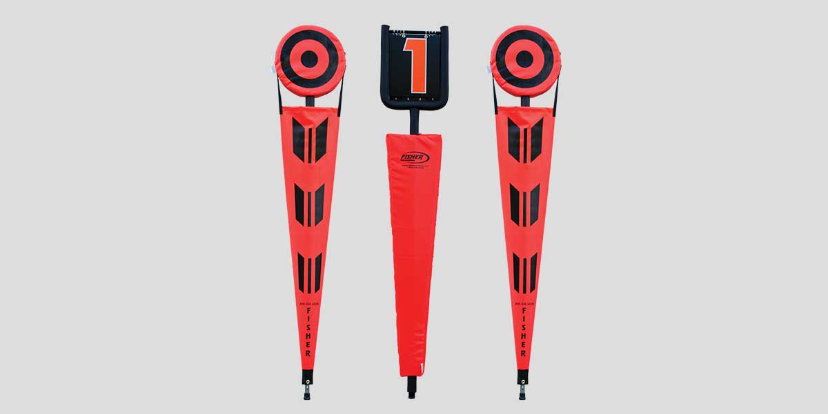 Fisher Athletic Football Chain Set Package 2 - 7’ Chain Set & Orange Flip Indicator (FIS - 3011PK) - SchoolOutlet