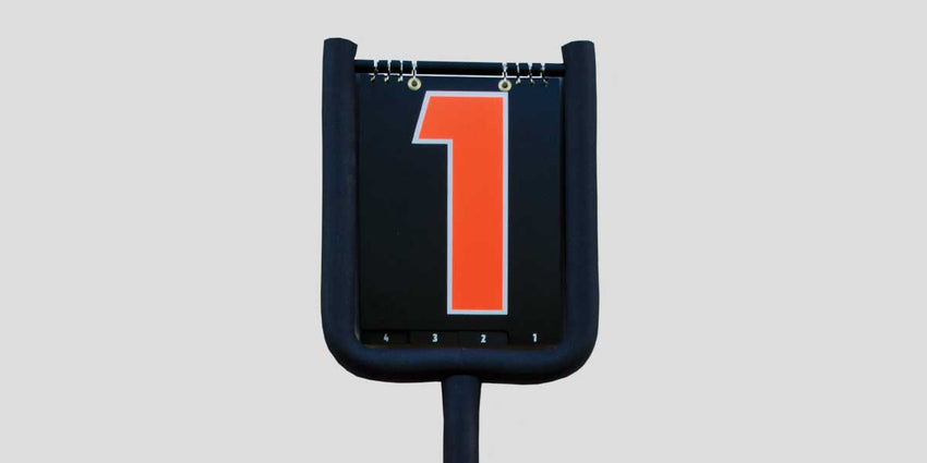 Fisher Athletic Package 5 - 7’ Full Football Chain Set with Orange Flip Indicator, Markers, Pylons & Vests (FIS - 3013PK) - SchoolOutlet