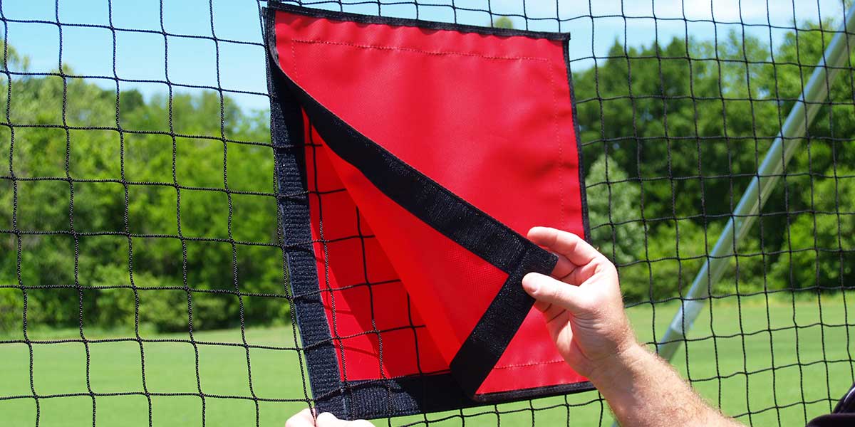 Fisher Athletic High School Portable Football Goal Post with Net Targets and Uprights Steel Field Goal (FIS - 6000PGH2) - SchoolOutlet