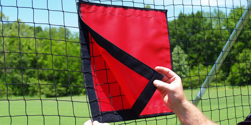 Fisher Athletic High School Portable Football Goal Post with Net Targets and Uprights Steel Field Goal (FIS - 6000PGH2) - SchoolOutlet