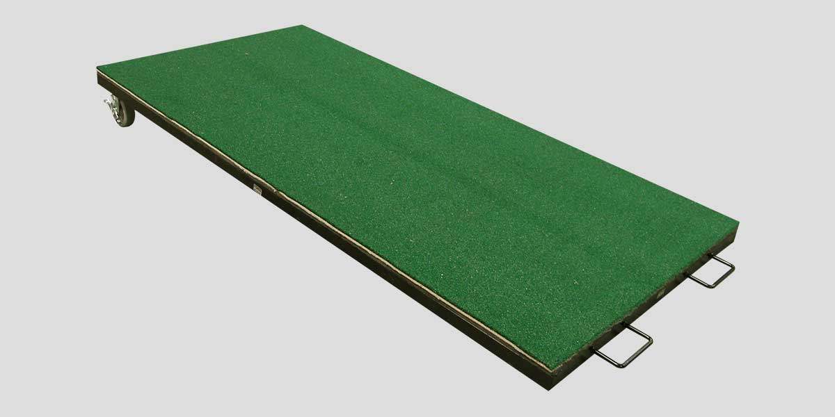 Fisher Athletic Batting Practice Platform Mound with Wheels Artificial Turf Surface (FIS - 70006) - SchoolOutlet