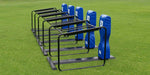 Fisher Football Training Two Man Chute Heavy Duty Expandable Design Double Head Guard 8' W x 4' H x 5' D (FIS - 9632) - SchoolOutlet