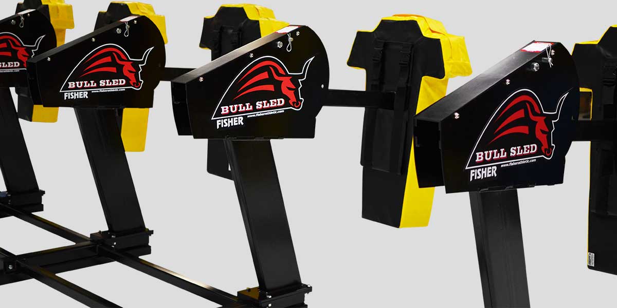 Fisher 2 Man Football Bull Sled Heavy Duty Powder Coated Steel Frame Training Equipment (FIS - 9902) - SchoolOutlet
