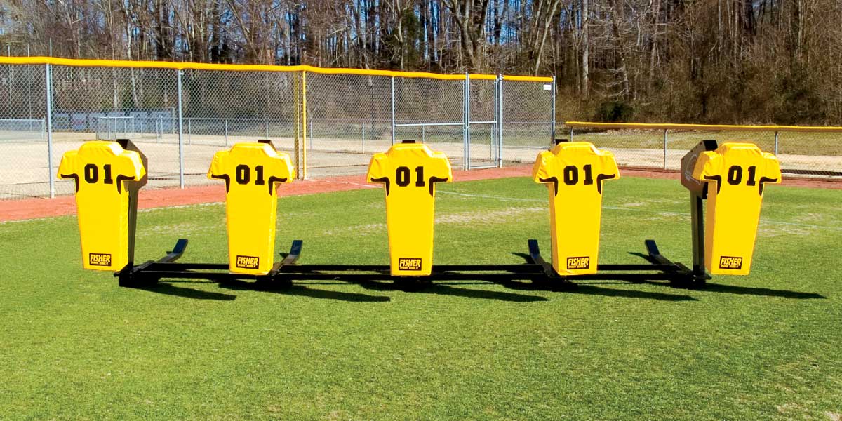 Fisher 5 Man Football Bull Sled Heavy Duty Powder Coated Steel Frame Training Equipment (FIS - 9905) - SchoolOutlet