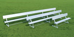 Fisher Aluminum Team Bench with Backrest 15 ft Non - Skid Planks (FIS - AB15B) - SchoolOutlet