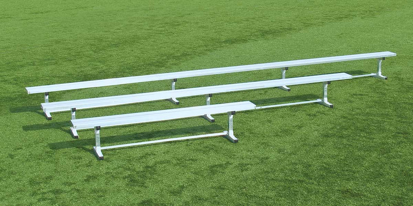 Fisher Aluminum Team Bench 21 ft Non - Skid Planks (FIS - AB21) - SchoolOutlet