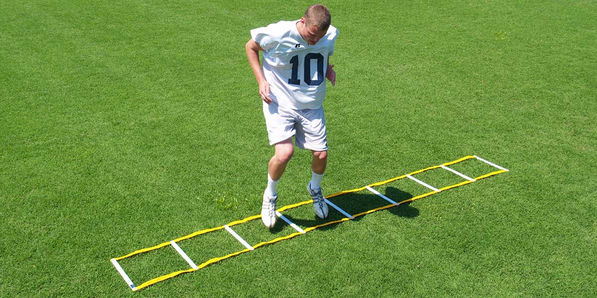 Fisher Football Agility Ladder 16" W x 12' L Portable Training Ladder (FIS - AGL1612) - SchoolOutlet
