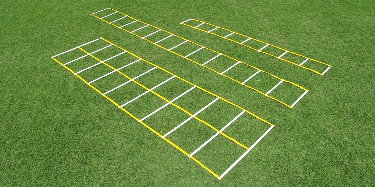 Fisher Football Agility Ladder 24" W x 20' L Portable Training Ladder (FIS - AGL2420) - SchoolOutlet